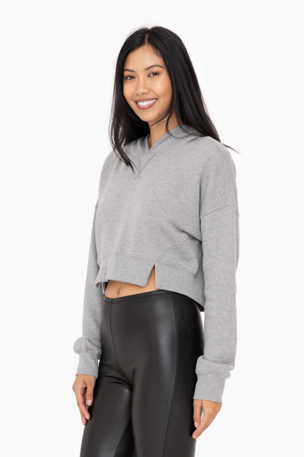 Mono B Cropped Pullover Hoodie
