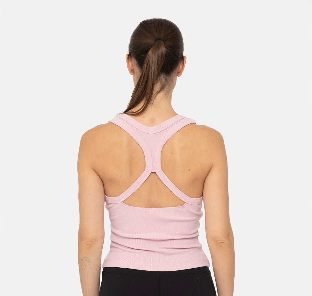 Mono B Cutout Keyhole Ribbed Racerback Tank Top