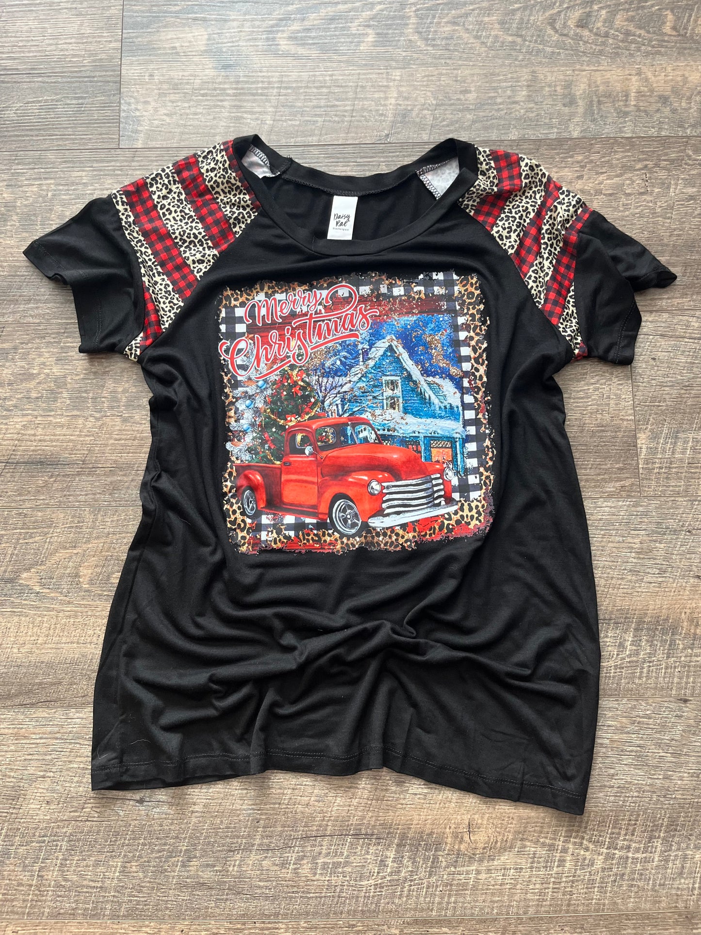 Buffalo Check Holiday Truck Short Sleeve Tee