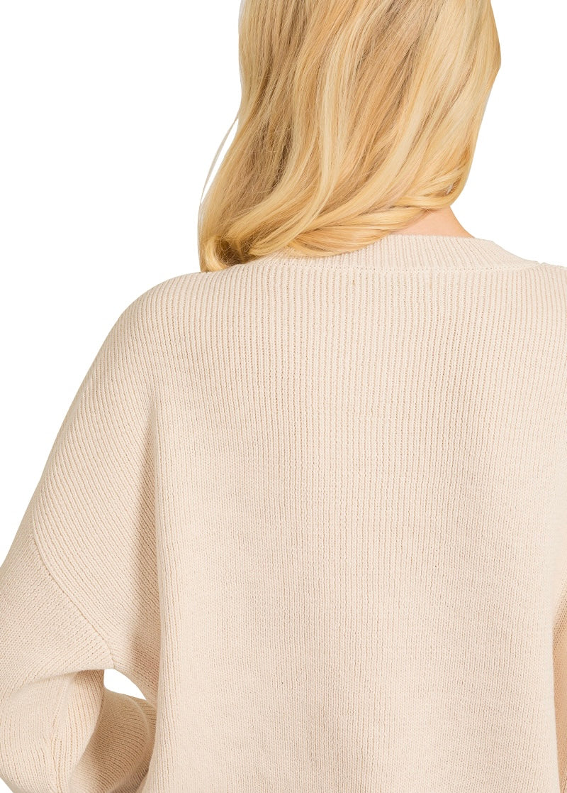 Zenana American Flag Crew Neck Sweater