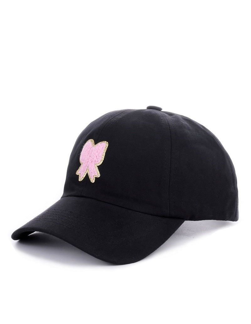 Ribbon Bow Chenille Patch Baseball Cap