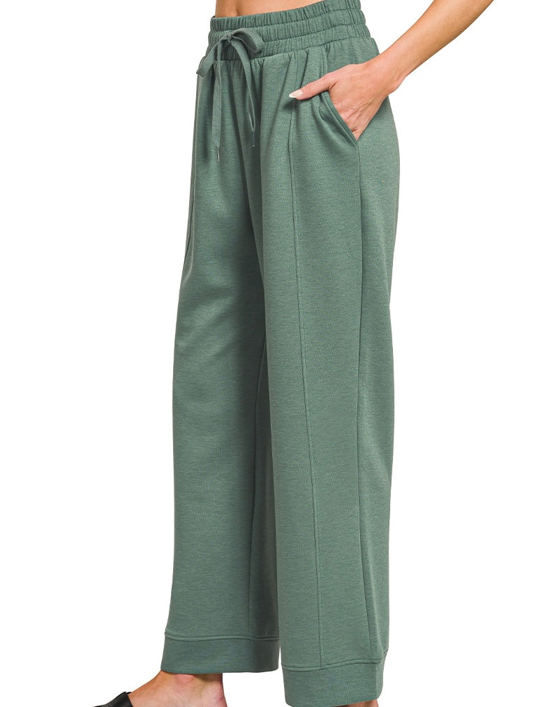Zenana Scuba Drawstring Pants