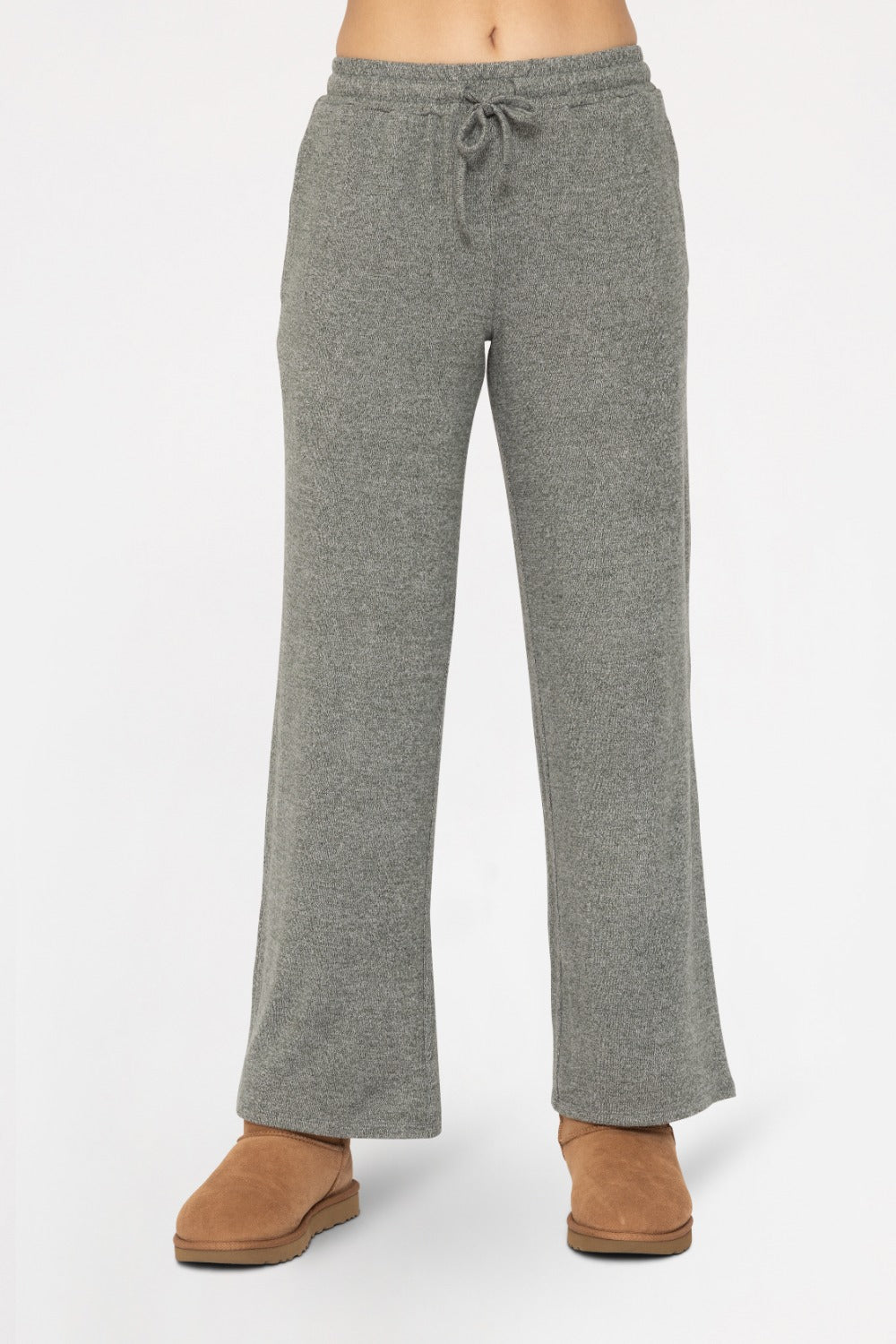 Mono B Brushed Wide Leg Lounge Pants (2 Colors)