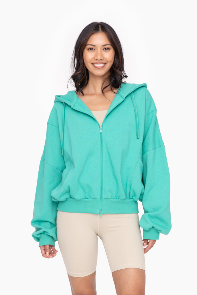Mono B Oversized Zip-Up Hoodie