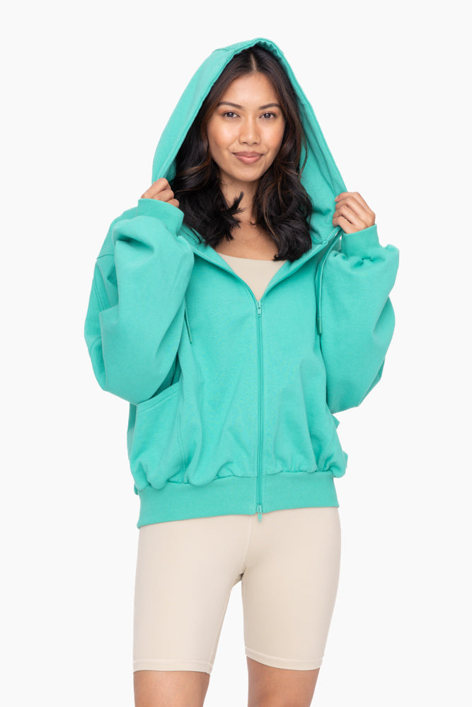 Mono B Oversized Zip-Up Hoodie