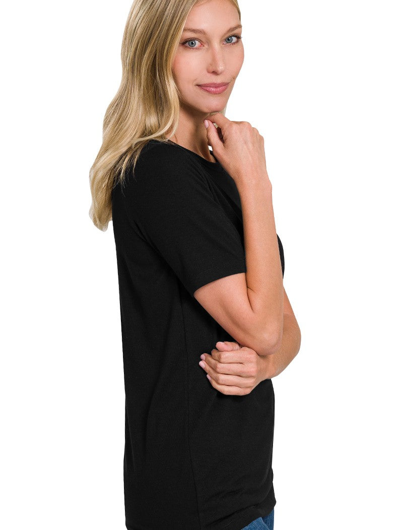 Zenana Short Sleeve Round Neck Tee (2 Colors)