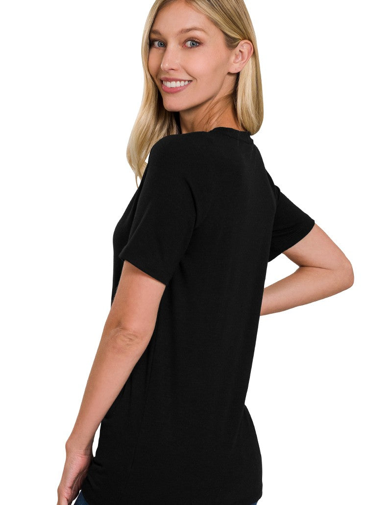 Zenana Short Sleeve Round Neck Tee (2 Colors)