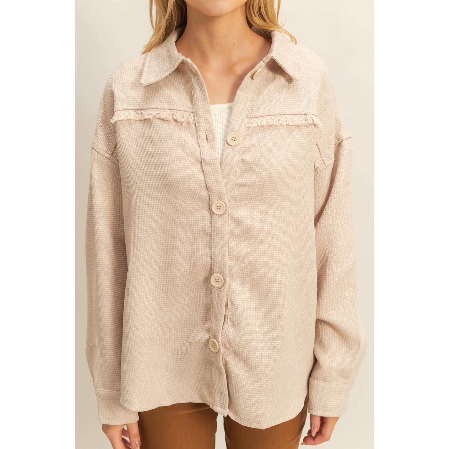 Fray Detail Shacket