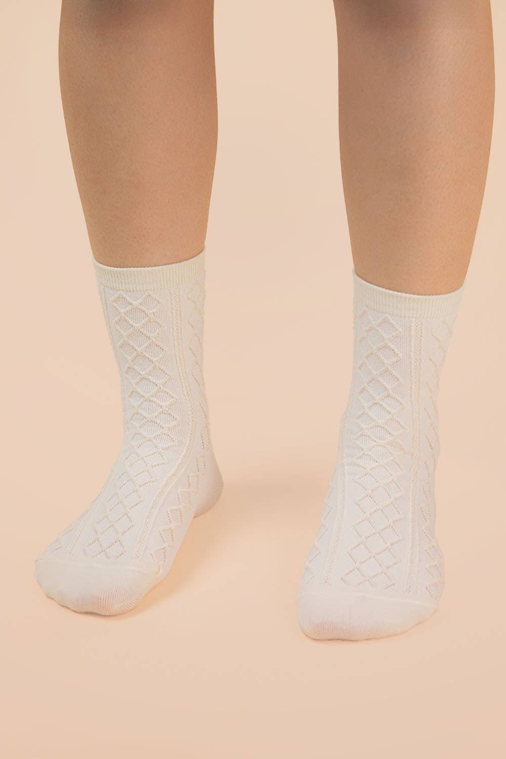 Solid Argyle Crew Socks