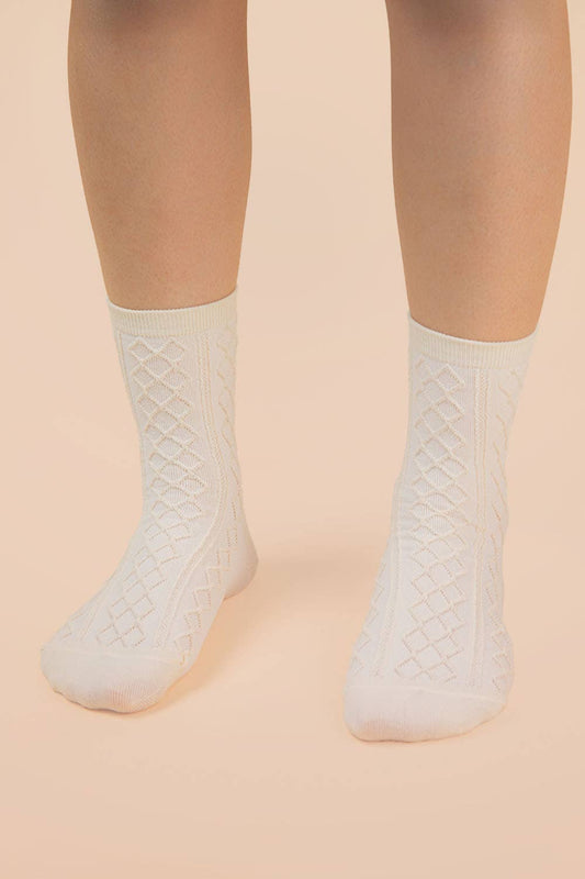 Solid Argyle Crew Socks