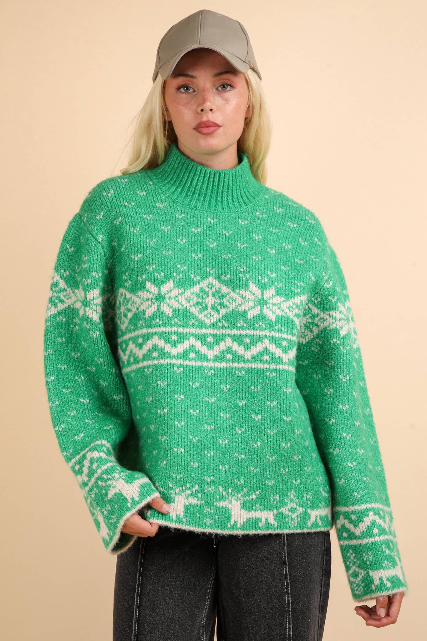 Nordic Christmas Holiday Sweater (Curvy Size)