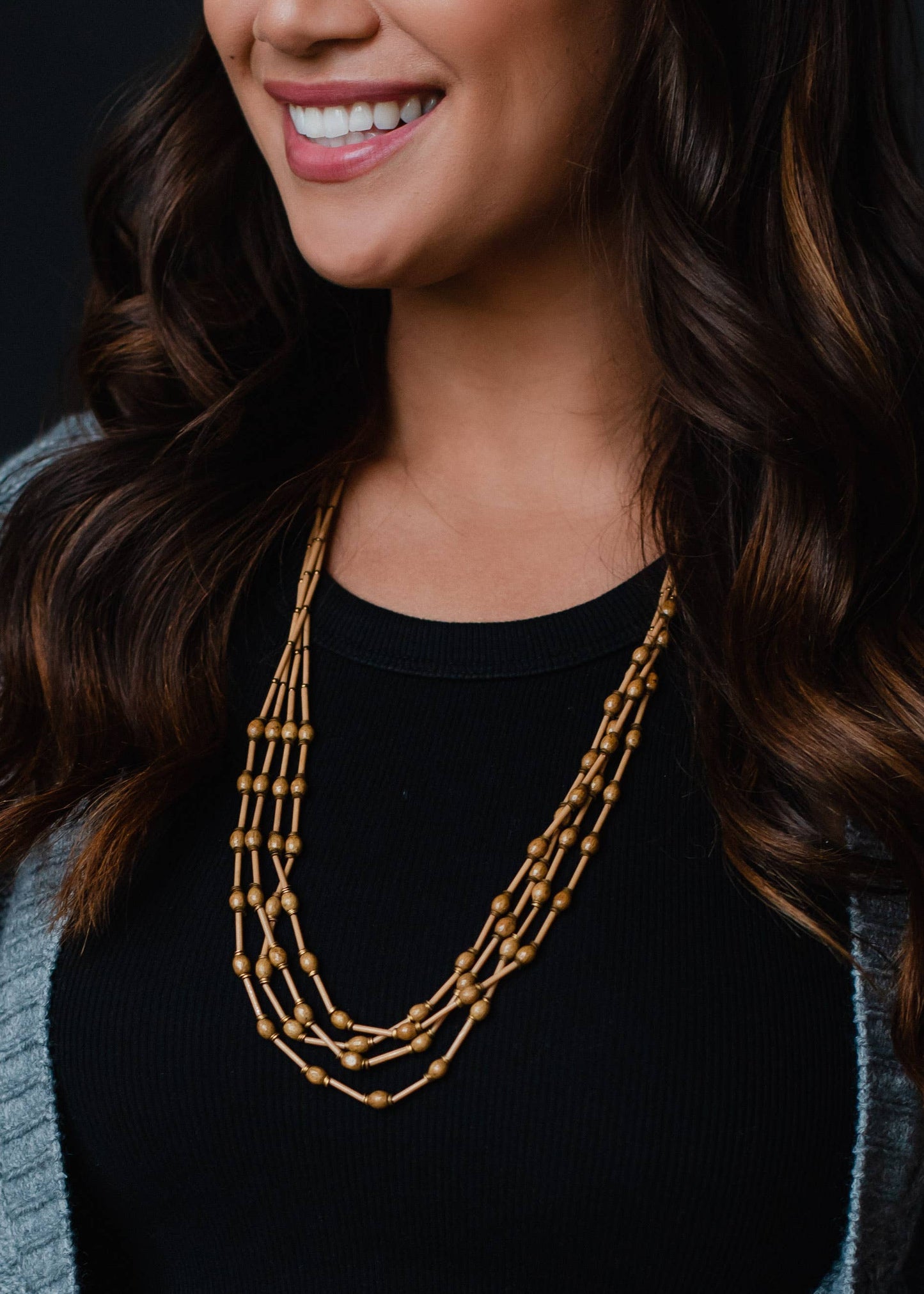 Beaded Multi-Strand Necklace