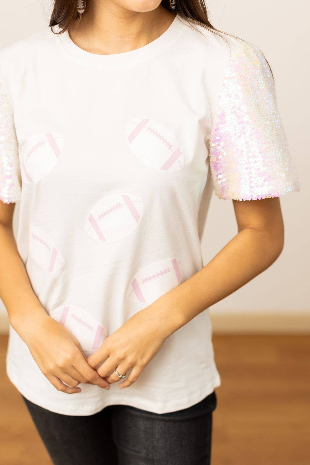 Sequin Football Princess Top