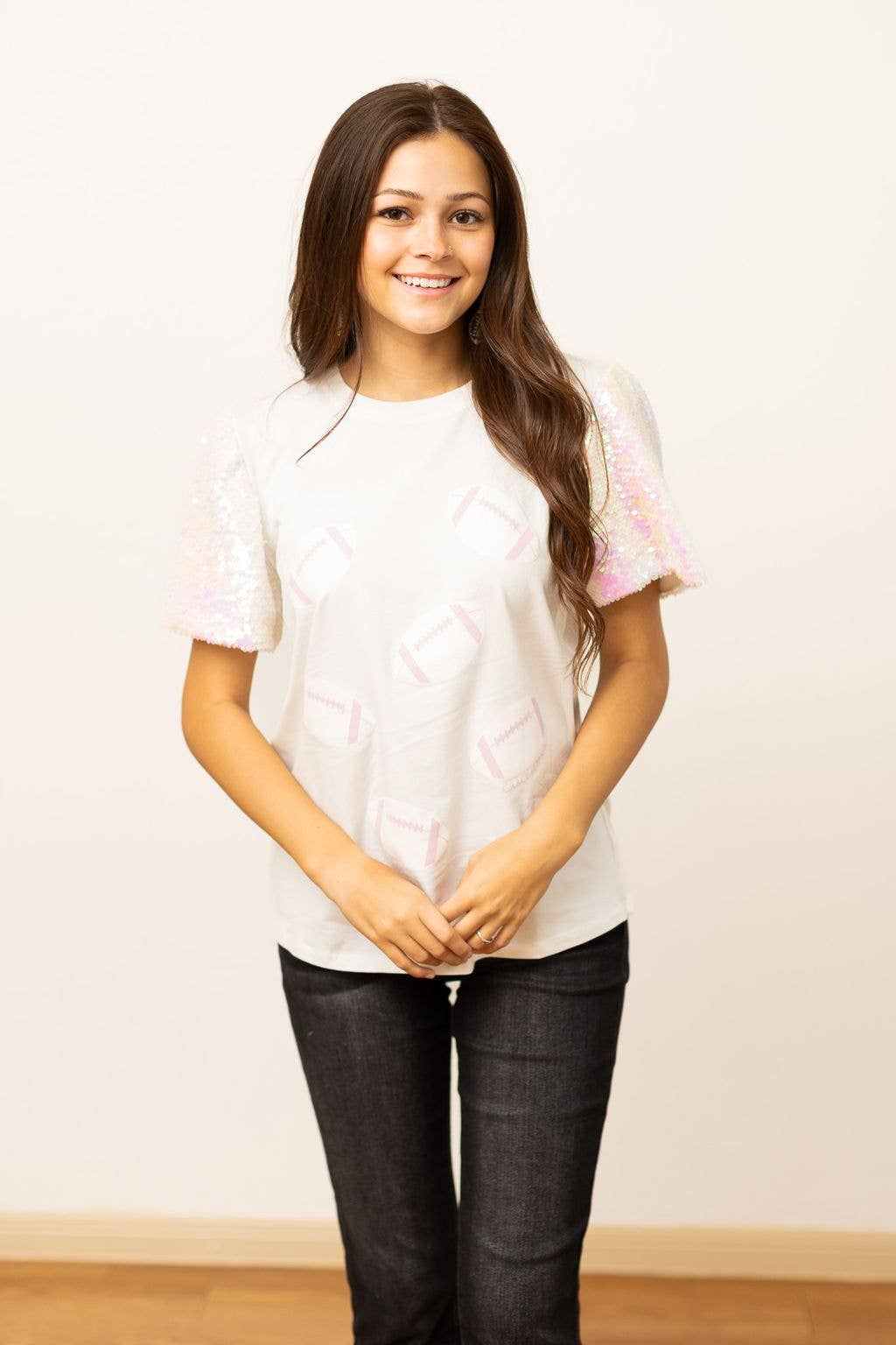 Sequin Football Princess Top