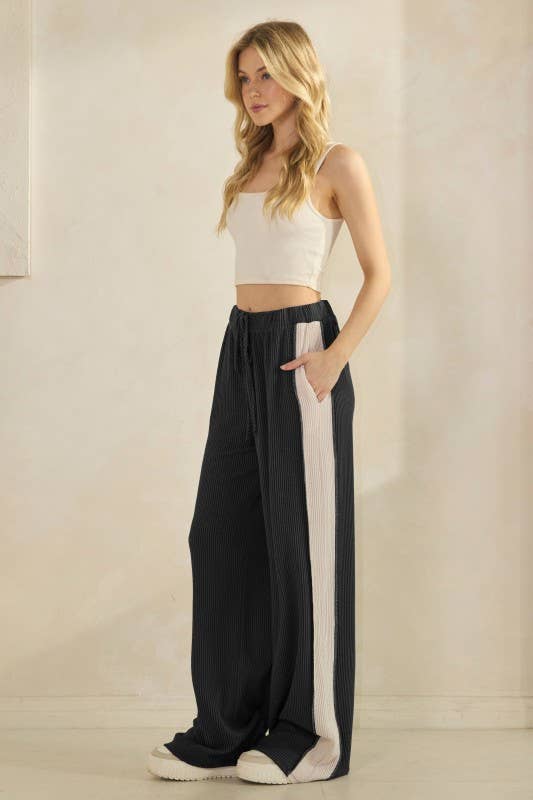 Ribbed Track Pants (2 Colors)