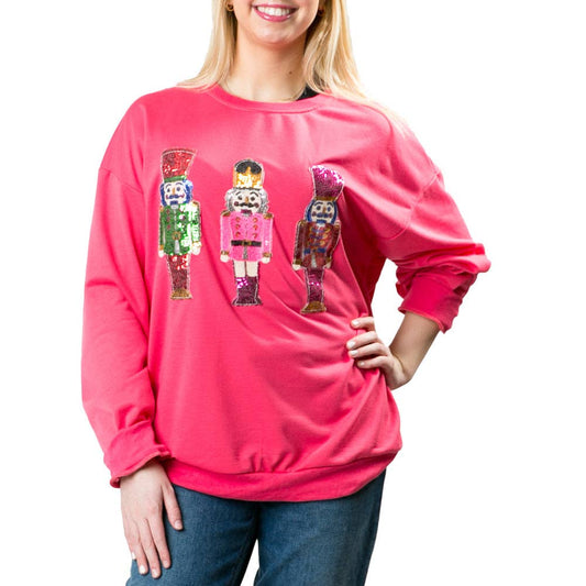 Nutcracker Sweatshirt with Sequins
