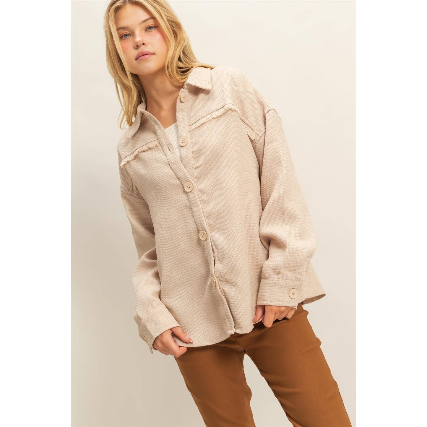Fray Detail Shacket