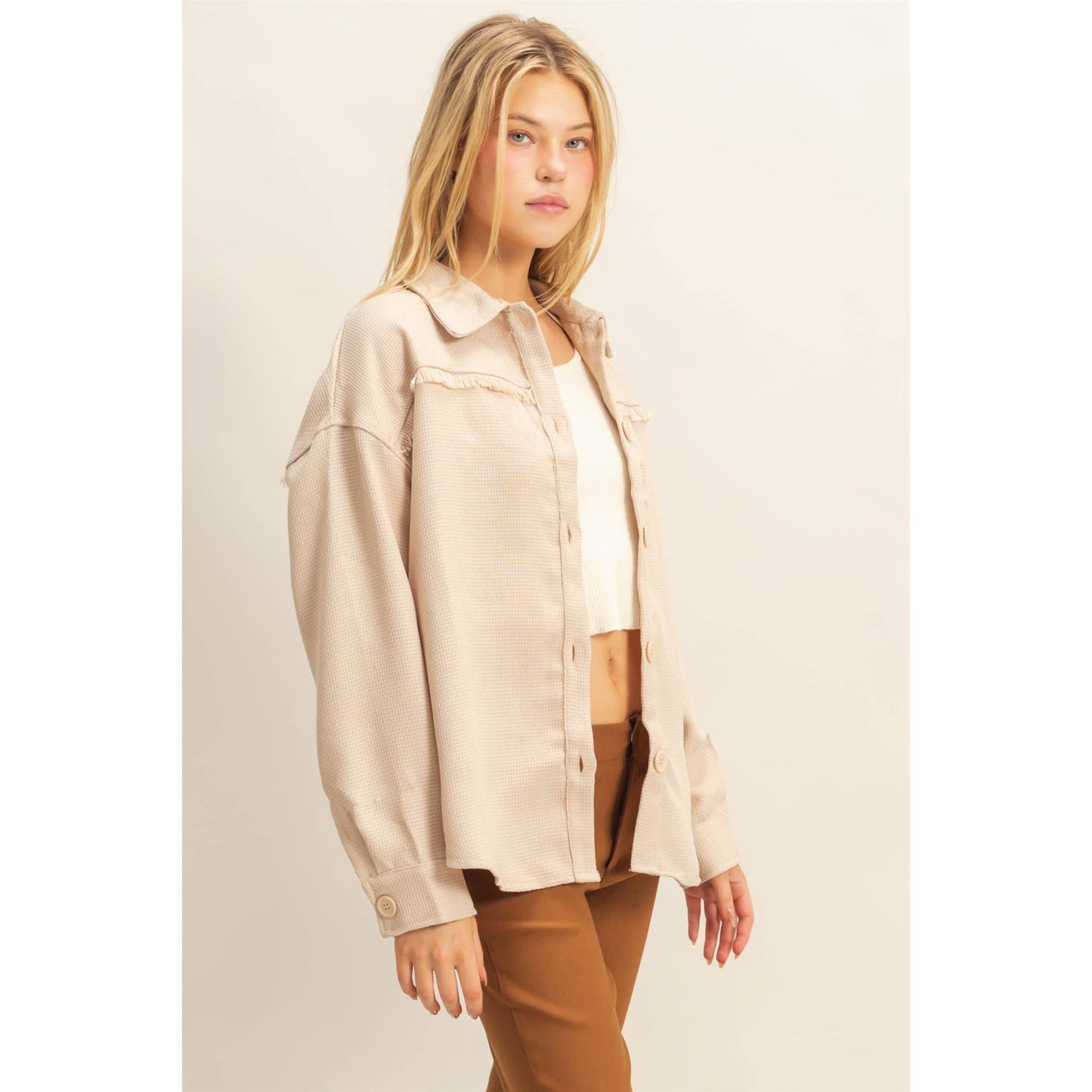 Fray Detail Shacket