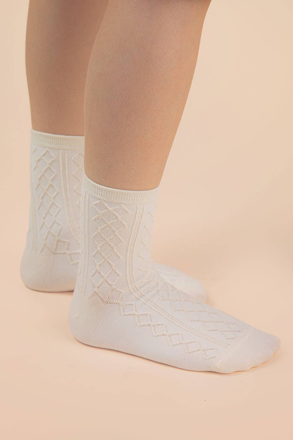 Solid Argyle Crew Socks