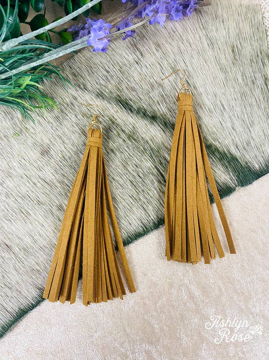 Life is Better in Cowboy Boots Fringe Earrings