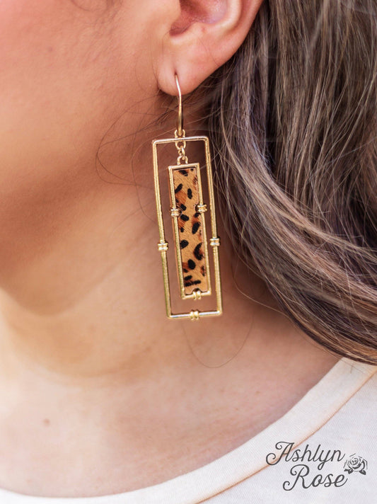 Leopard And Gold Earrings