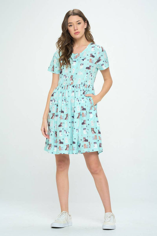 Dog Paw Print Dress
