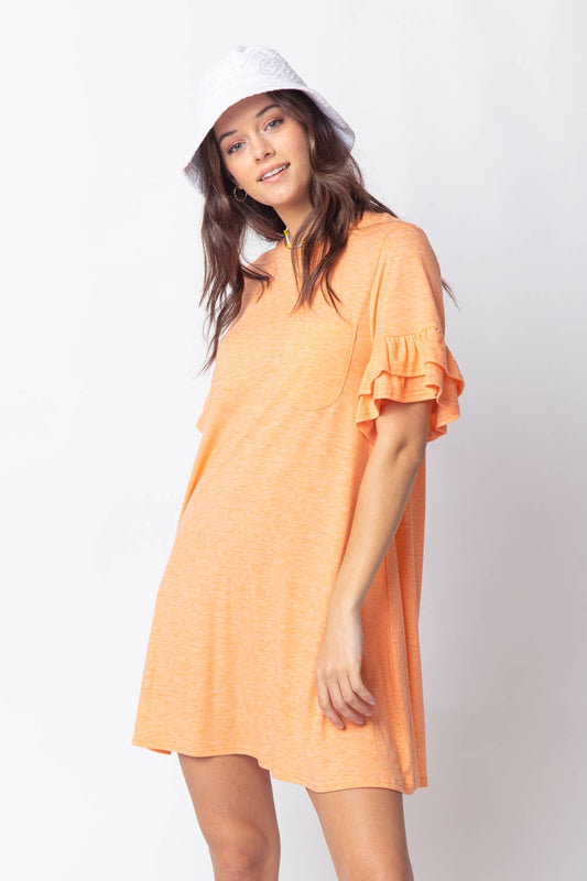 French Terry Pocket Tee Shirt Dress