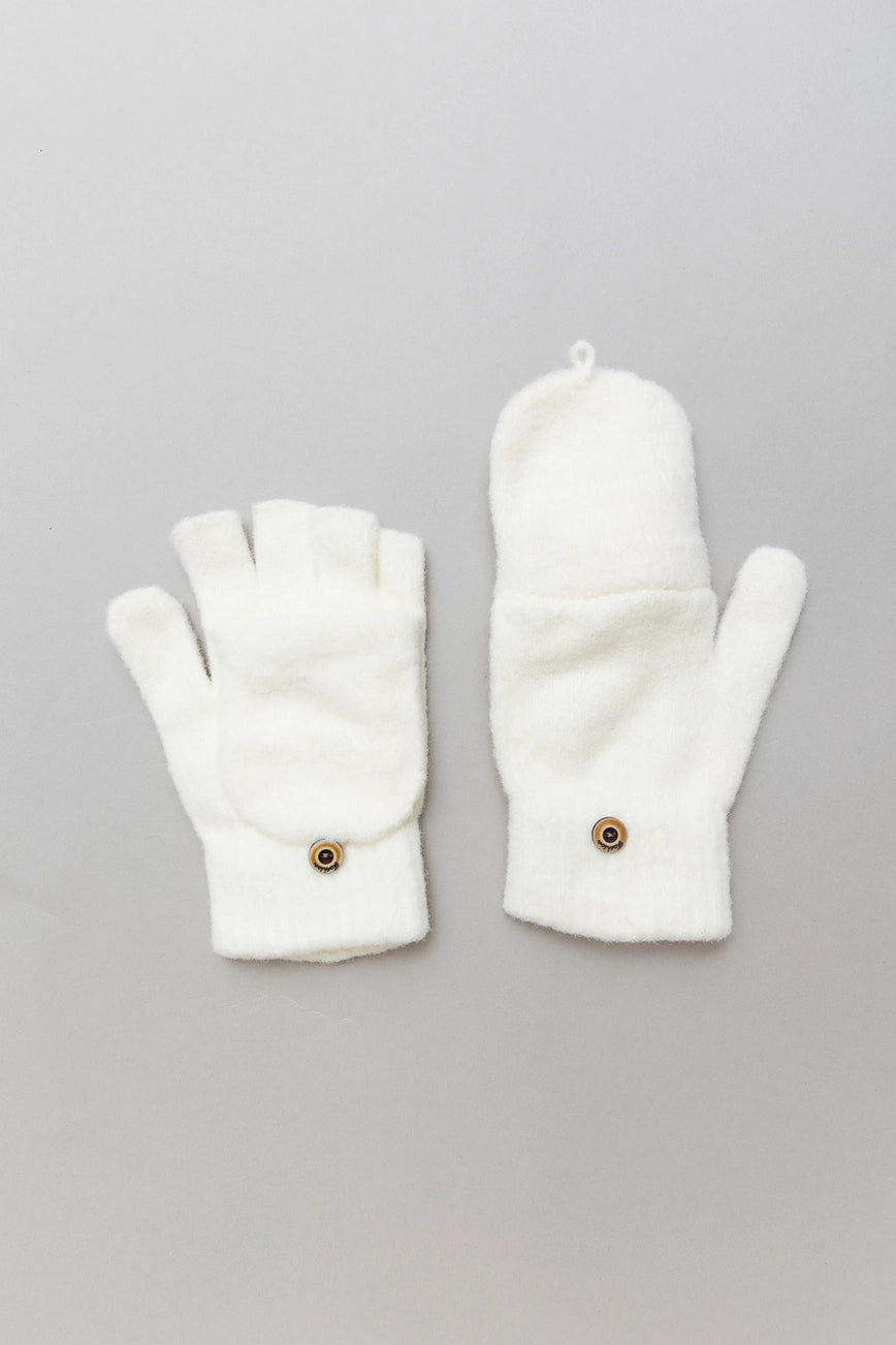 Cozy Knit Convertible Fingerless Gloves with Mitten Flap (3 Colors)