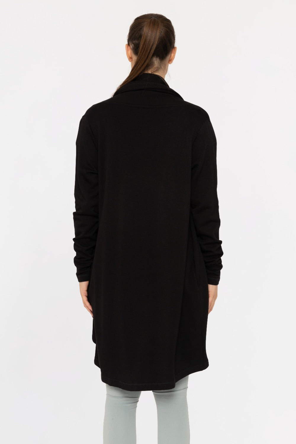 Mono B Fleece Lined Flowy Open Cardigan