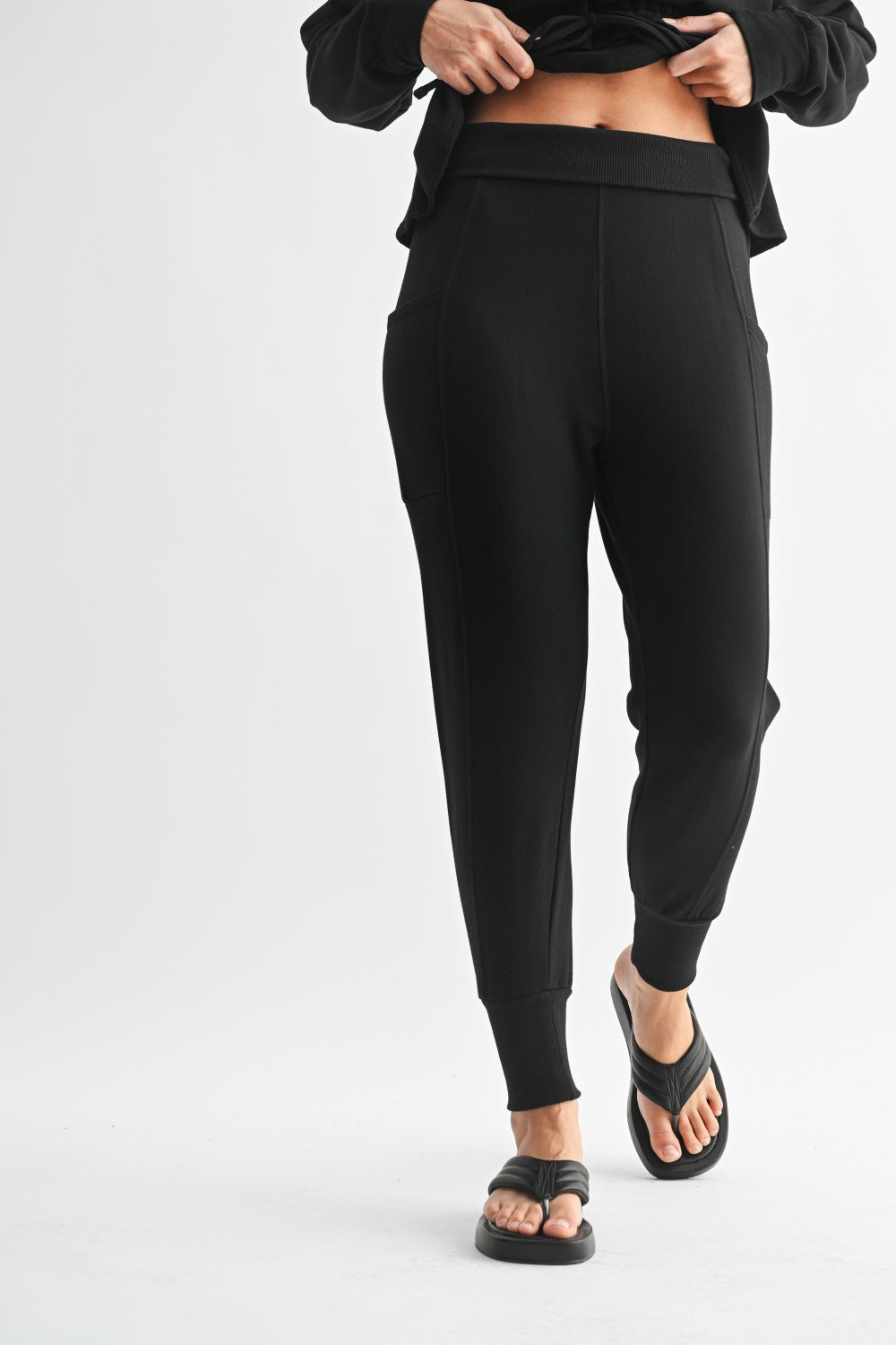 Mono B Foldover Jogger Pants