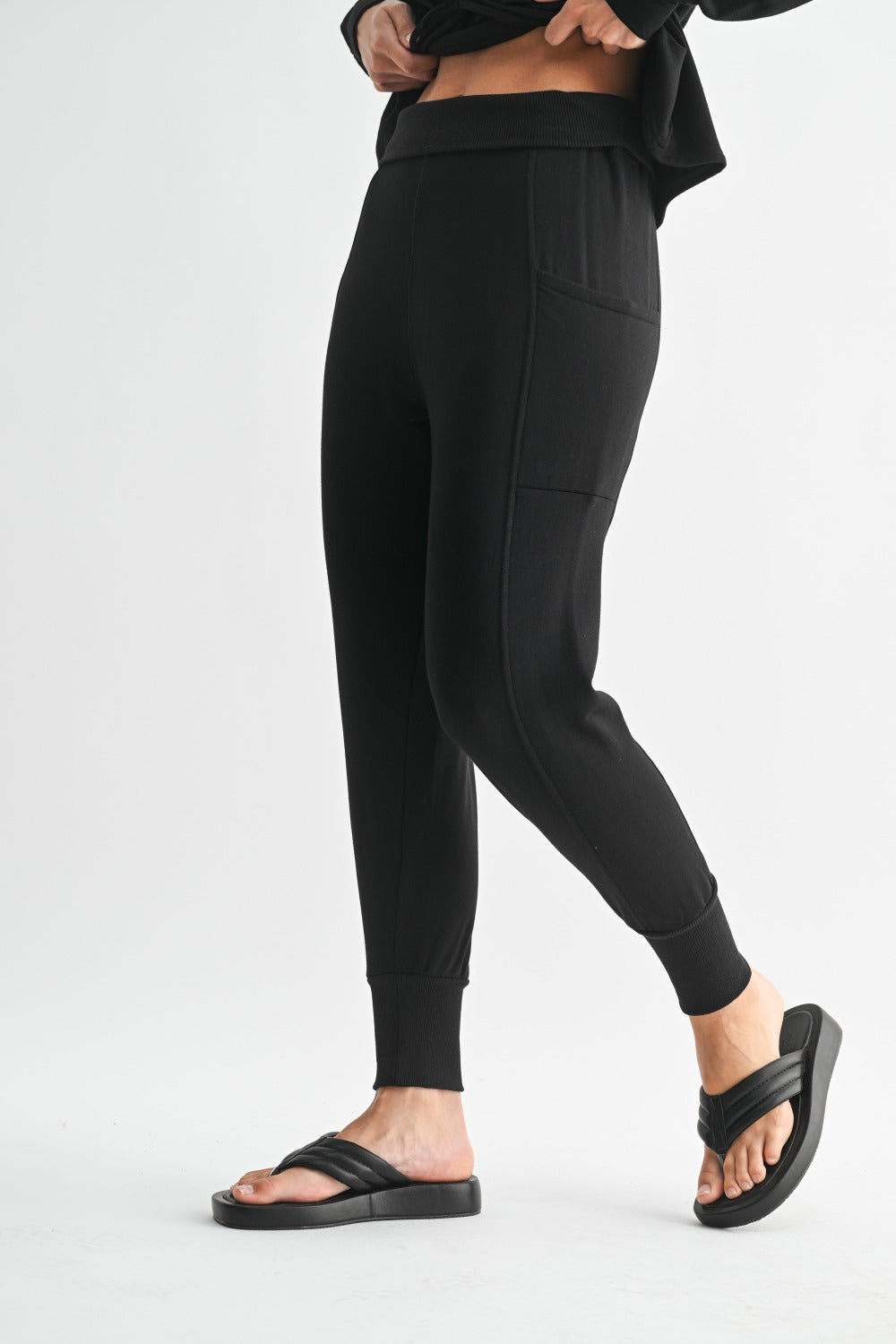 Mono B Foldover Jogger Pants