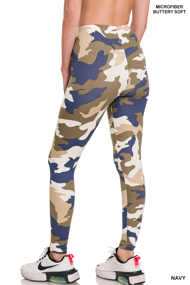 Zenana Camouflage High Waistband Leggings (S-3XL)