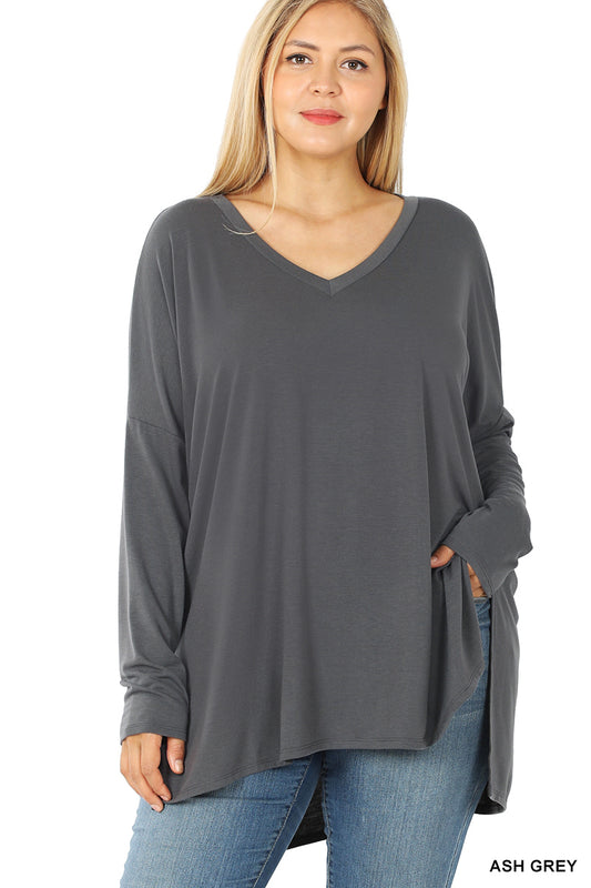 Zenana Curvy V-Neck Tunic