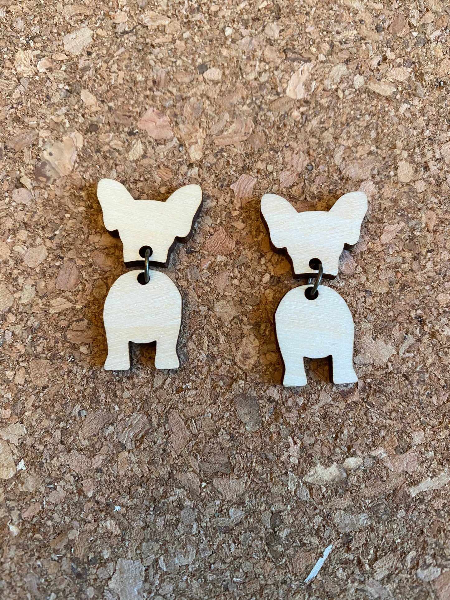 Dog Dangle Stud Earrings