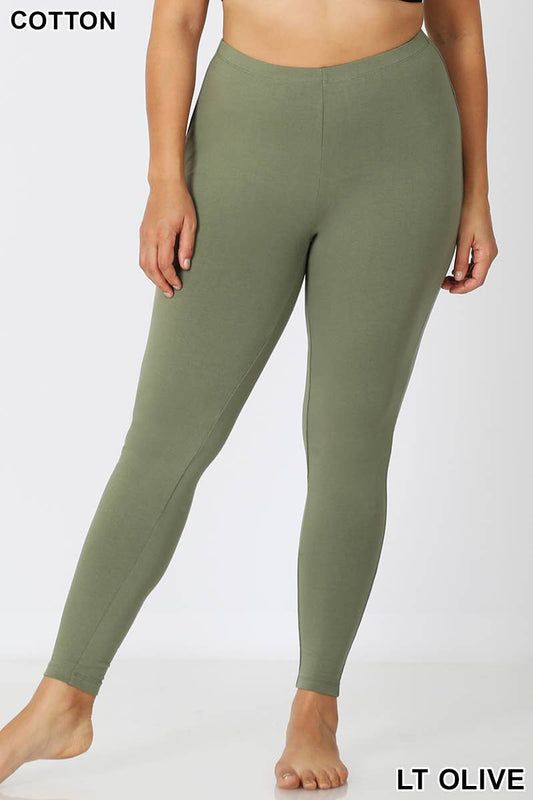 Zenana Curvy Cotton Leggings