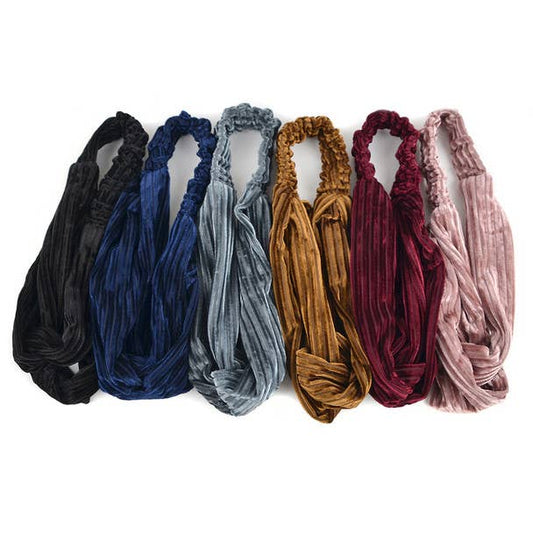 Velvety Criss-Cross Solid Headbands