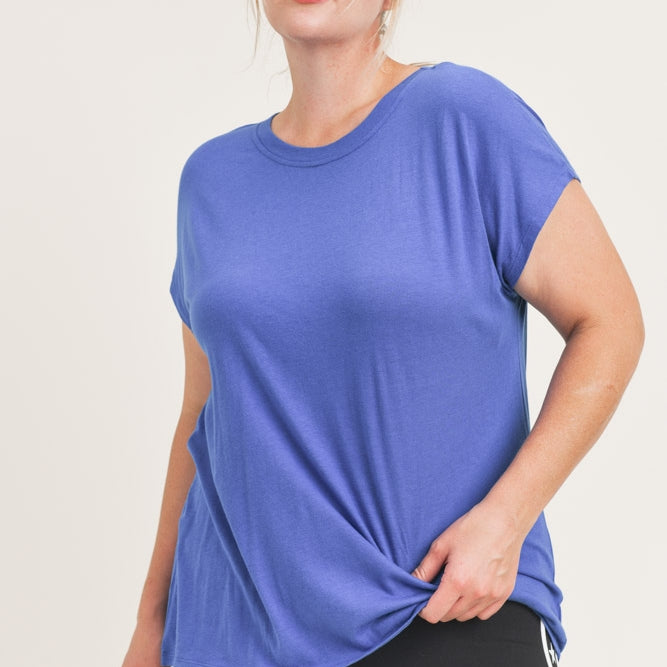 Mono B Curvy Butterfly Effect Overlay Back Athleisure Top