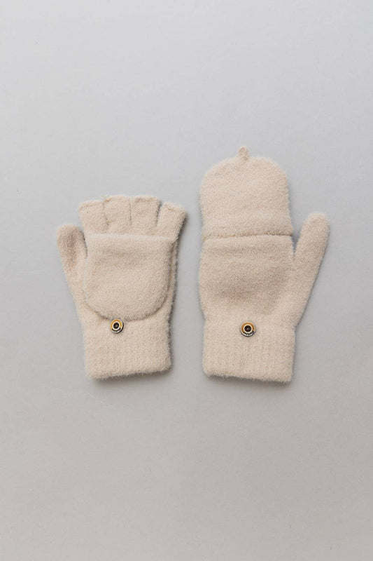 Cozy Knit Convertible Fingerless Gloves with Mitten Flap (3 Colors)