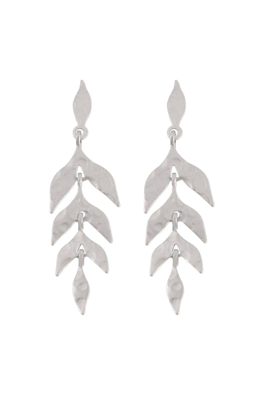 Leaf Crawler Post Link Earrings