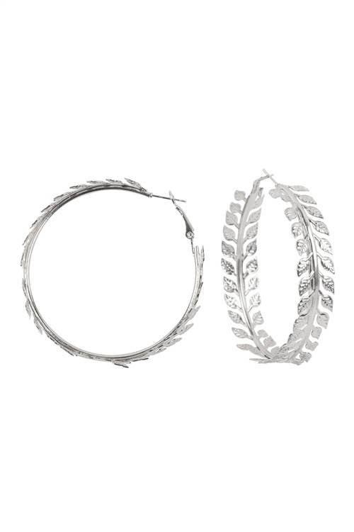 Vine Hoop Earrings