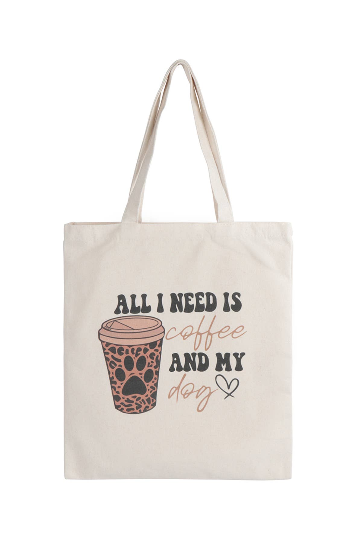 All I Need is Coffee and My Dog Print Tote Bag
