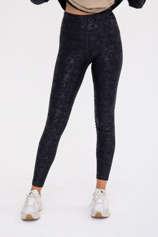 Mono B Crackle Glaze Foil Highwaist Leggings (S-3XL)