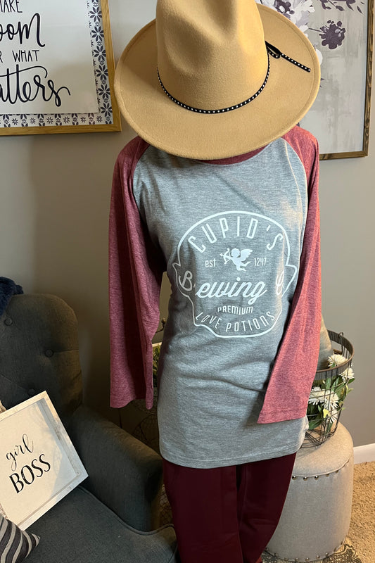 Cupid Brewing Company Three Quarter Raglan